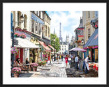 Paris Café Street Framed Art Print by Richard Macneil