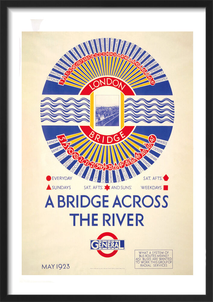 A Bridge Across The River; London Bridge,1923 Framed Art Print by By Frederick Charles Herrick