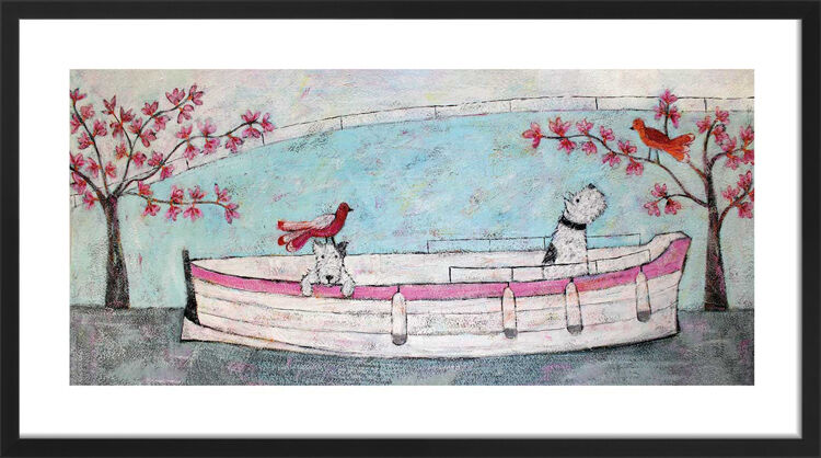 Boating on the River Framed Art Print by Annora Spence