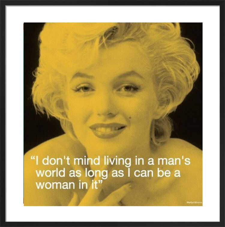 Man's World- Marilyn Monroe Quote Framed Art Print from the Marilyn Monroe Collection