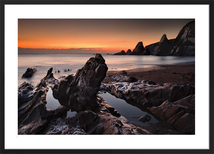 Westcombe Bay, Devon Framed Art Print by David Clapp
