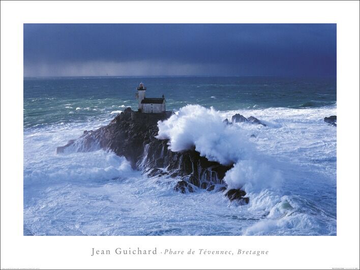 Phare De Tevennec, Bretagne Framed Art Print by Jean Guichard