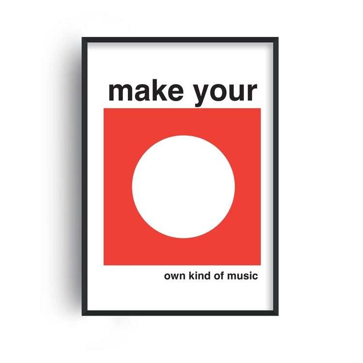 Make Your Own Kind of Music Retro Music Home Decor Framed Art Print