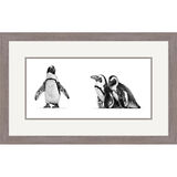 Do Try To Keep Up - Penguins Framed Limited Edition Art Print by Jamie Boots