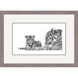 No Greater Love - Siberian Tiger & Cub Framed Limited Edition Art Print by Jamie Boots