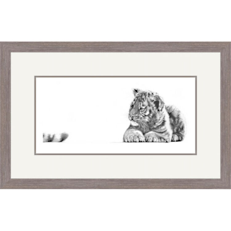 Mischievous Thoughts - Siberian Tiger Cub Framed Limited Edition Art Print by Jamie Boots