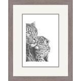Gentle Touch - Snow Leopard Framed Limited Edition Art Print by Jamie Boots