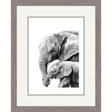 Side by Side - African Elephants Framed Limited Edition Art Print by Jamie Boots