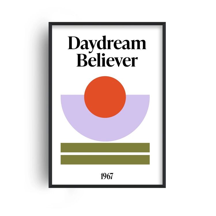 Daydream Believer Retro Music Home Decor Framed Art Print