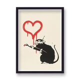 Love Rat Framed Art Print by Banksy