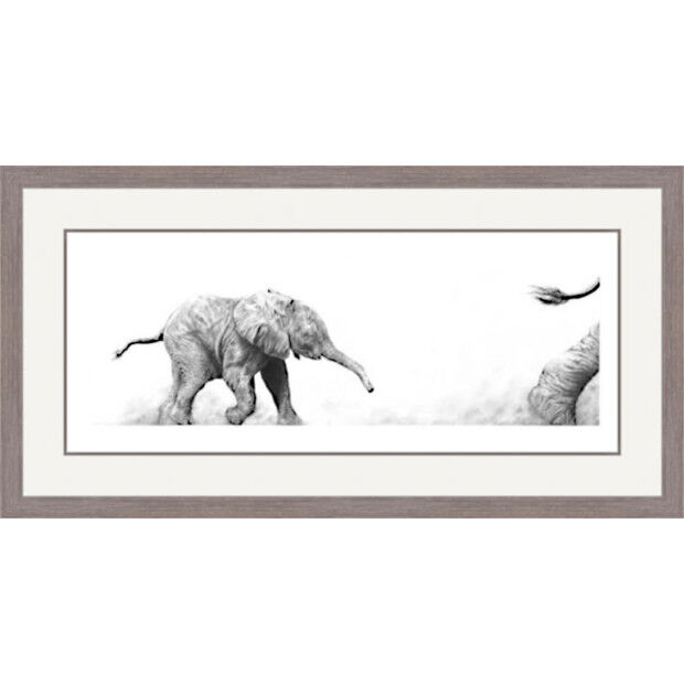 Are We Nearly There Yet? - African Elephants Framed Limited Edition Art Print by Jamie Boots