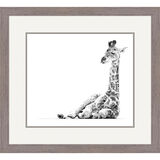 Serenity - Giraffe Framed Limited Edition Art Print by Jamie Boots