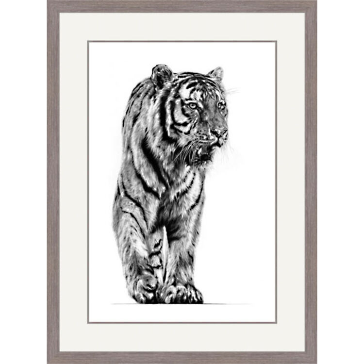 Shadow Hunter - Siberian Tiger Framed Limited Edition Art Print by Jamie Boots