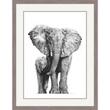 Close Protection - African Elephants Framed Limited Edition Art Print by Jamie Boots