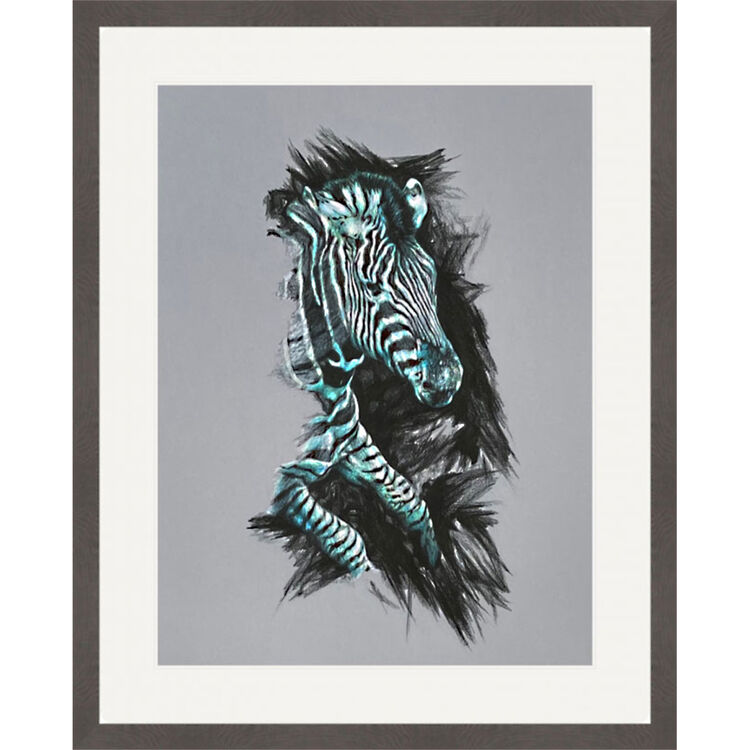 The Mover - Zebra Framed Limited Edition Art Print by Jamie Boots