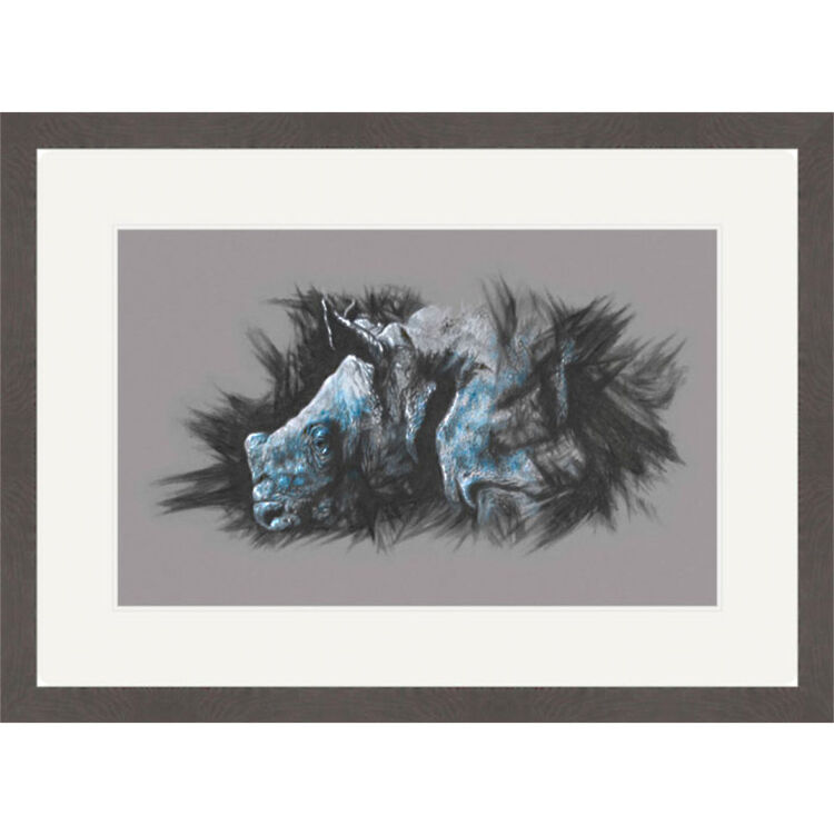 The Enforcer - Rhino Framed Limited Edition Art Print by Jamie Boots