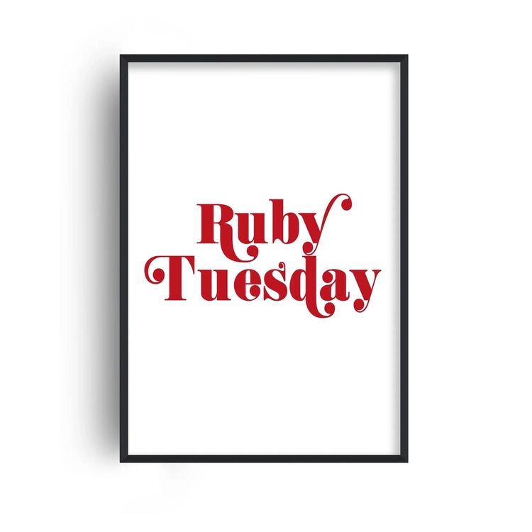 Ruby Tuesday Retro Music Home Decor Framed Art Print