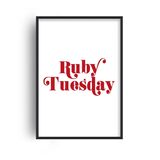 Ruby Tuesday Retro Music Home Decor Framed Art Print