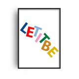 Let It Be Retro Music Home Decor Framed Art Print