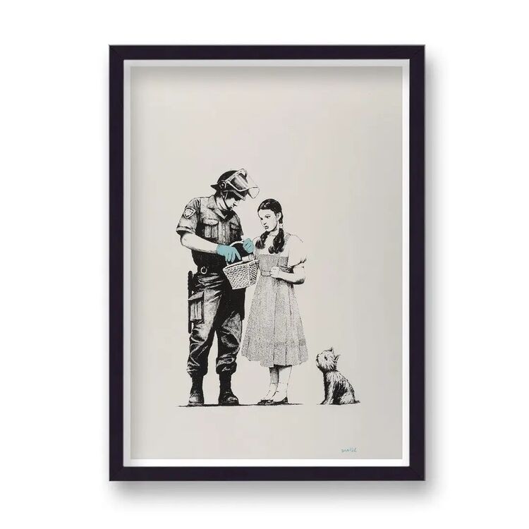 Stop and Search Framed Art Print by Banksy