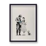 Stop and Search Framed Art Print by Banksy