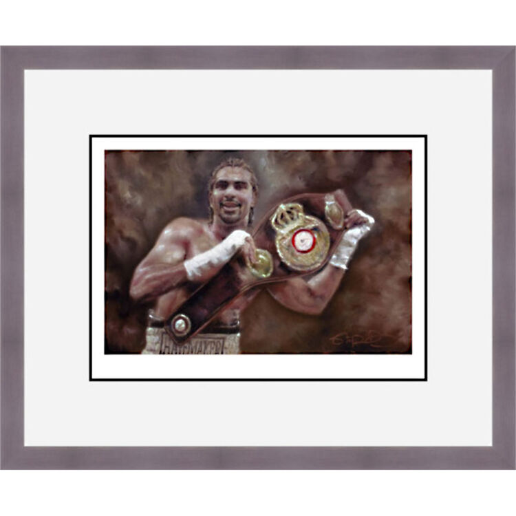 David Haye Framed Limited Edition Art Print by Stephen Doig
