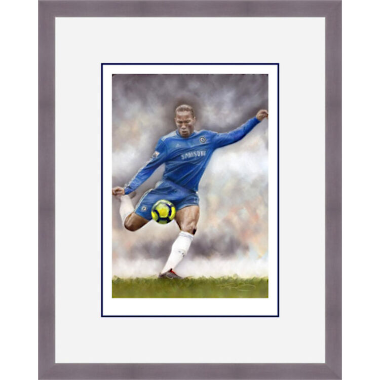 Didier Drogba - Chelsea Legend Framed Limited Edition Art Print by Stephen Doig