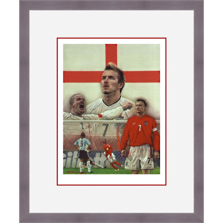 David Beckham - England Legend Framed Limited Edition Art Print by Stephen Doig