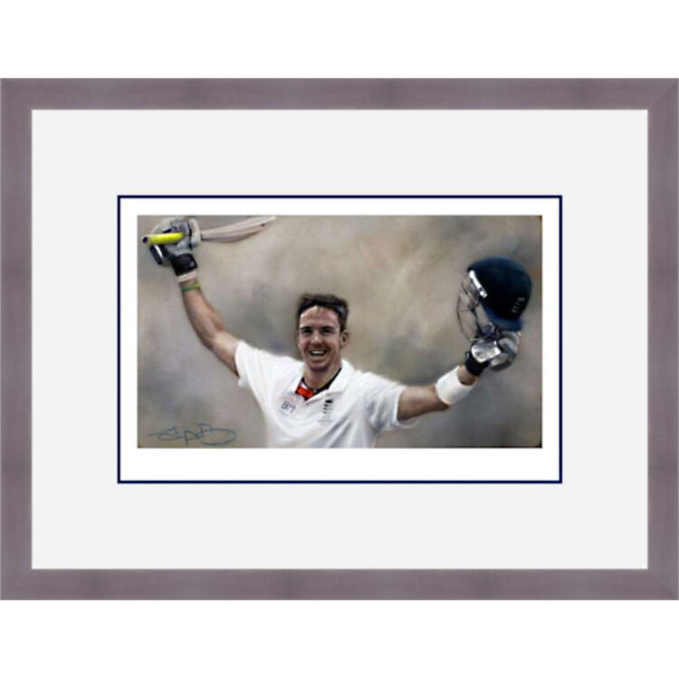 Kevin Pietersen Framed Limited Edition Art Print by Stephen Doig