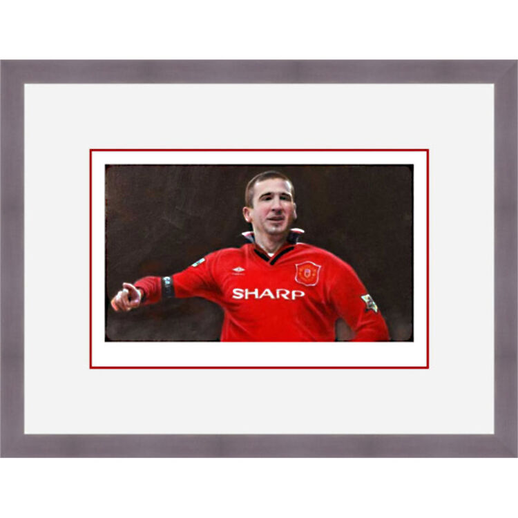 Eric Cantona - Manchester United Legend Framed Limited Edition Art Print by Stephen Doig