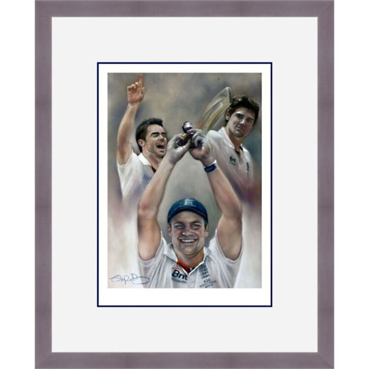Three Lions - Ashes Winners Framed Limited Edition Art Print by Stephen Doig