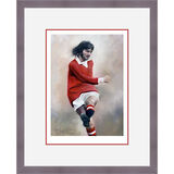 George Best - Man United Legend Framed Limited Edition Art Print by Stephen Doig