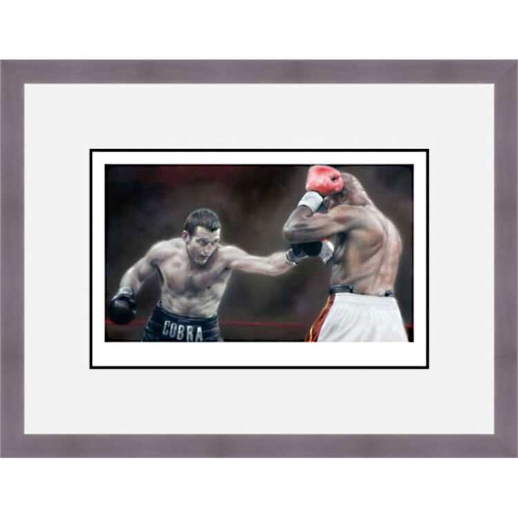 Carl Froch v Glen Johnson Framed Limited Edition Art Print by Stephen Doig