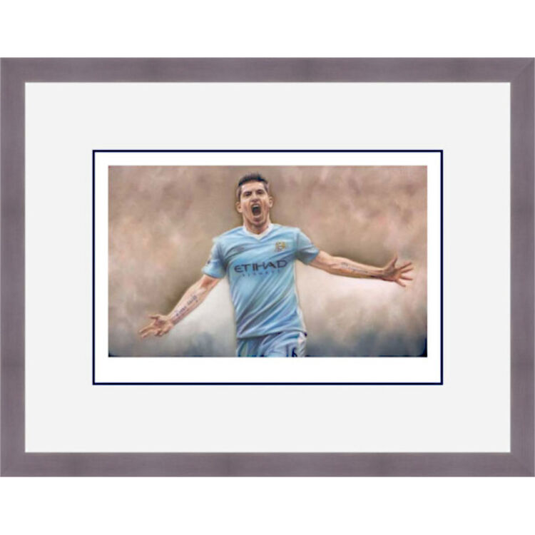 Sergio Aguero - City Legend Limited Edition Art Print by Stephen Doig