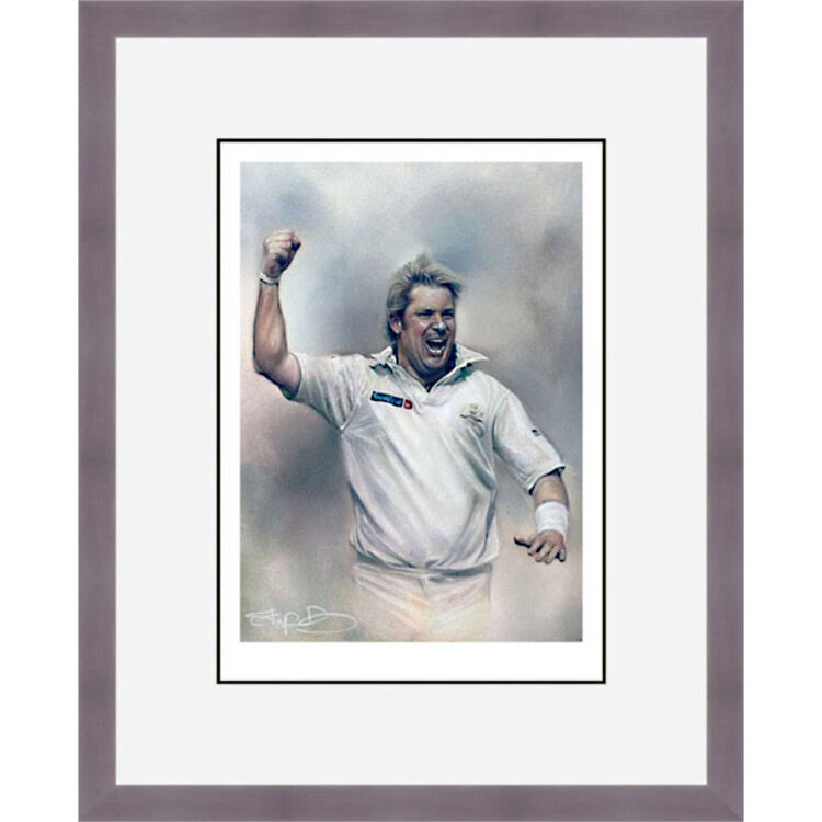 Shane Warne Framed Limited Edition Art Print by Stephen Doig
