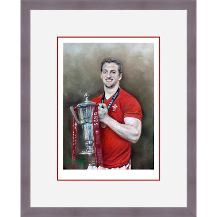 Sam Warburton - 2012 Grand Slam Framed Limited Edition Art Print by Stephen Doig