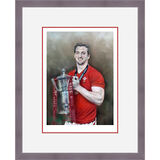 Sam Warburton - 2012 Grand Slam Framed Limited Edition Art Print by Stephen Doig