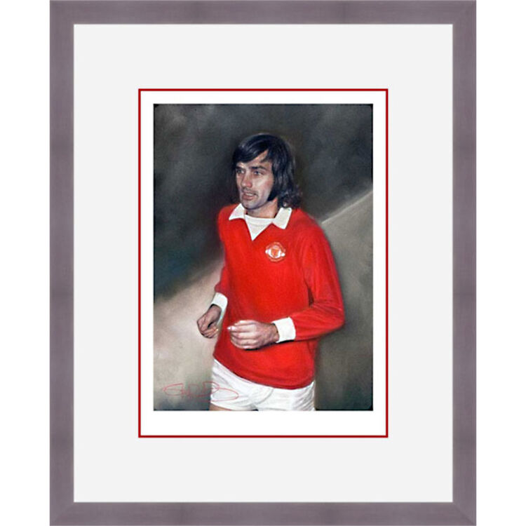 George Best - Man United Legend Framed Limited Edition Art Print by Stephen Doig