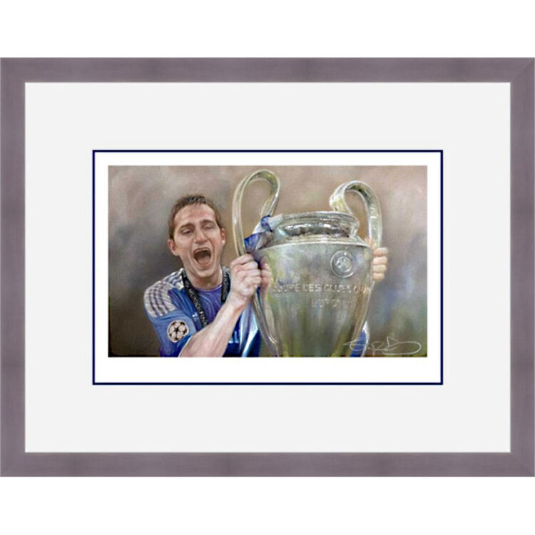 Frank Lampard - Chelsea Champions League Framed Limited Edition Art Print by Stephen Doig