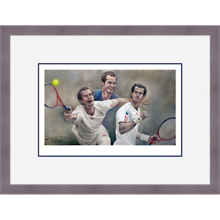 Andy Murray - Wimbledon 2012 Framed Limited Edition Art Print by Stephen Doig