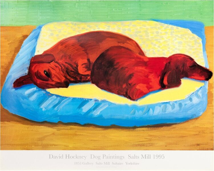 Dog Paintings, 1995 Art Print by David Hockney
