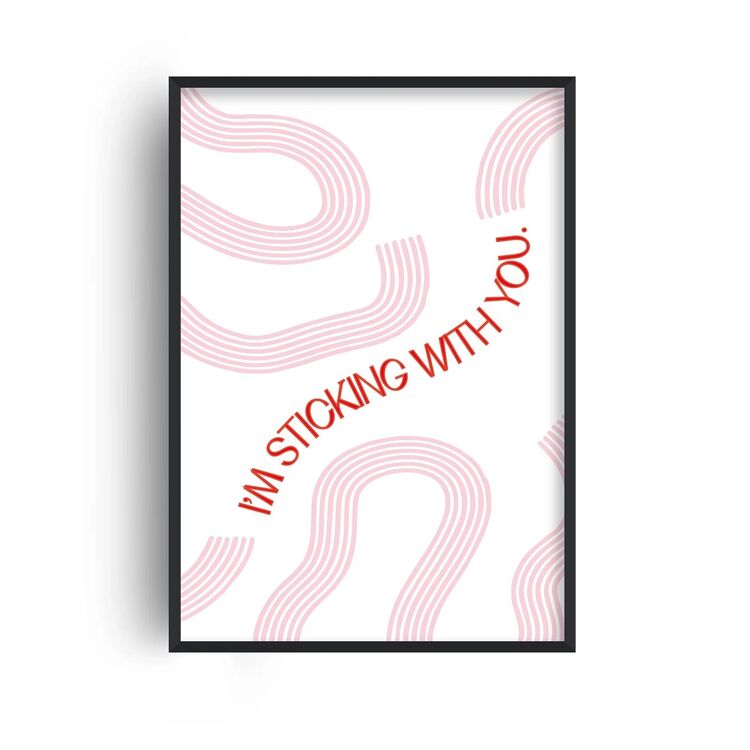 I'm Sticking with You Retro Music Home Decor Framed Art Print