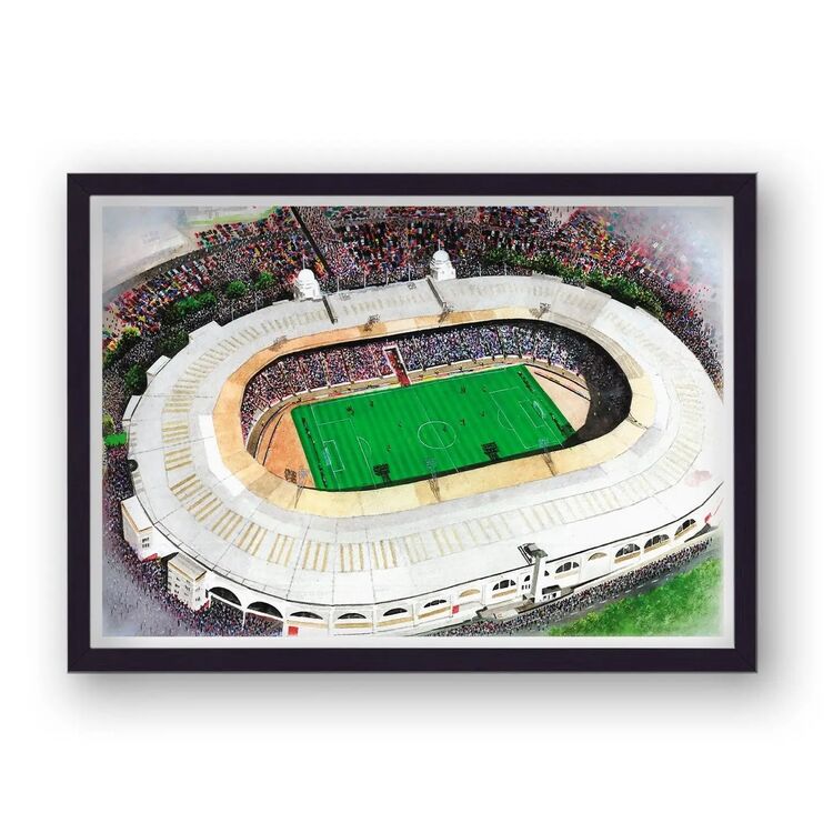 Old Wembley Stadium Framed Stadium Art Print