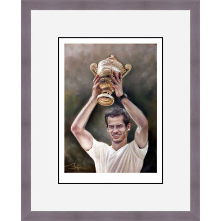 Andy Murray - Wimbledon 2013 Framed Limited Edition Art Print by Stephen Doig