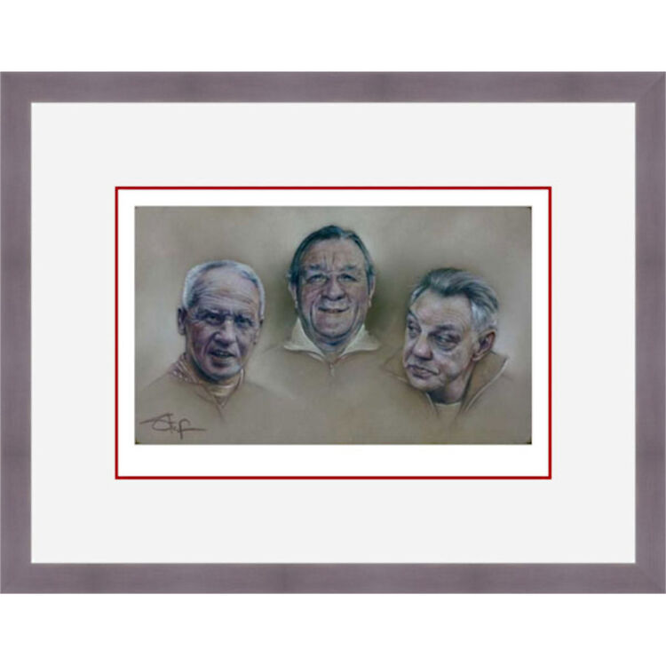 Legends of The Boot Room - Shankly, Paisley & Fagan Framed Limited Edition Art Print by Stephen Doig