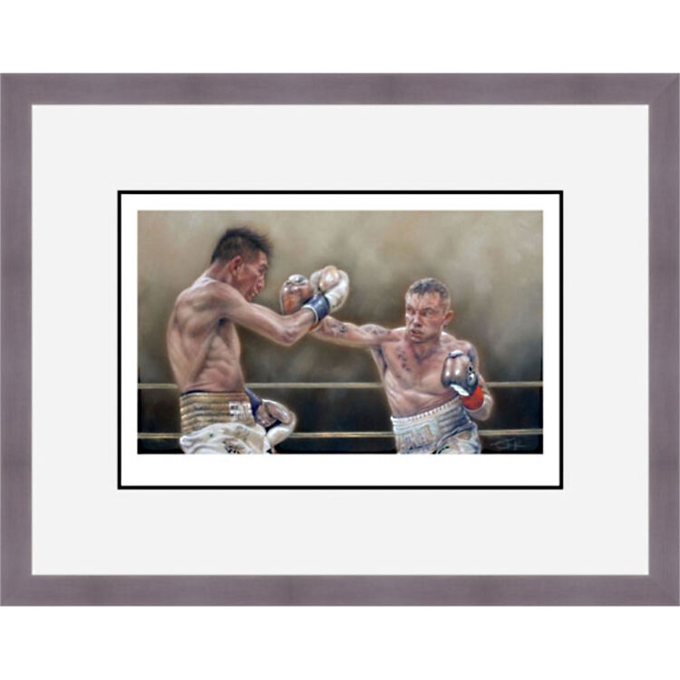 Carl Frampton v Santa Cruz Framed Limited Edition Art Print by Stephen Doig