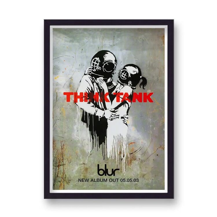 Think Tank Framed Art Print by Banksy