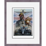 Battle of Britain - Lewis Hamilton 2020 Framed Limited Edition Art Print by Stephen Doig