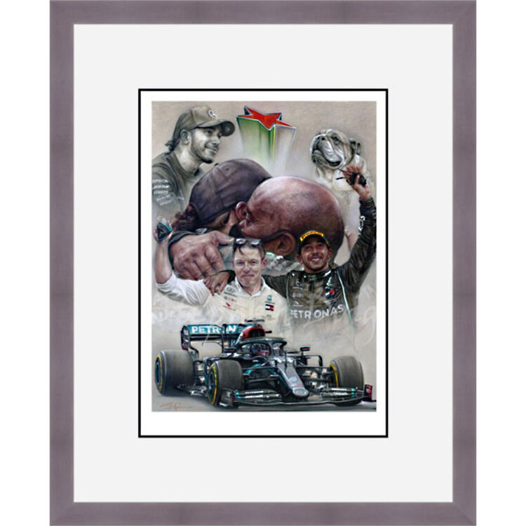 92 - Lewis Hamilton - 2020 Portuguese Grand Prix Framed Limited Edition Art Print by Stephen Doig