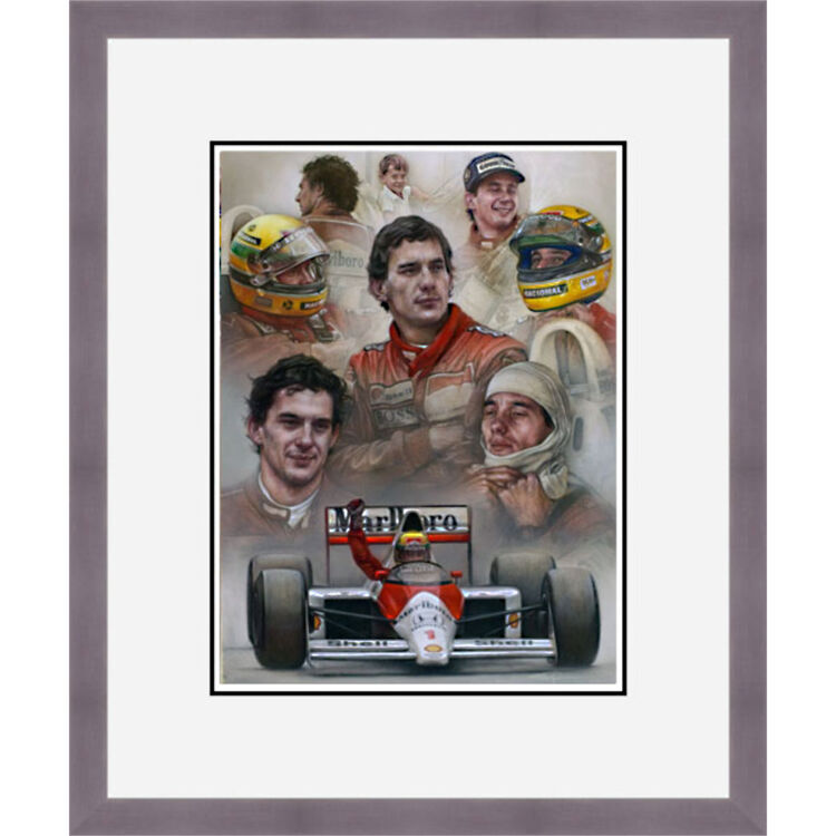 Ayrton Senna Framed Limited Edition Art Print by Stephen Doig